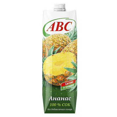 Нектар ABC Ананасовый 100% сок пэт 1,0л