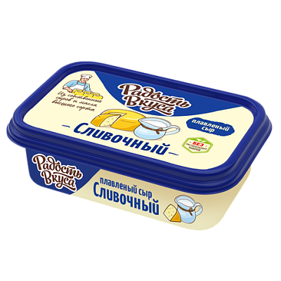 Сыр Радость вкуса Сливочный плавленый пастообразный  50% ванночка 180гр  БЕЗ ЗМЖ