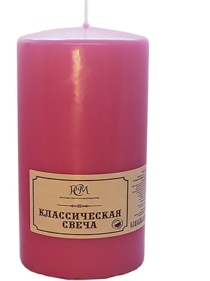 Свеча "РСМ" классическая розовая