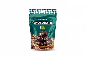 Конфеты Chocodate "Финики с миндалем в темном шоколаде" без сахара, дой-пак, 100гр