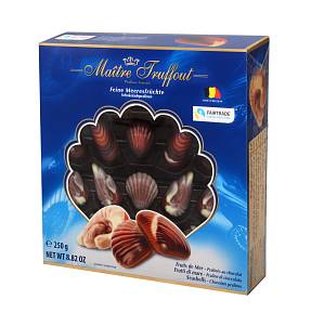 Набор конфет Maitre Truffout Дары моря  с ореховой начинкой 250грх12шт