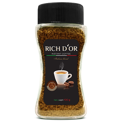 Кофе "RICH D`OR" растворимый сублимированный ст/б 190гр