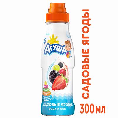 Напиток сокосодержащий Агуша с ягодами без сахара с 12 месяцев 300 мл
