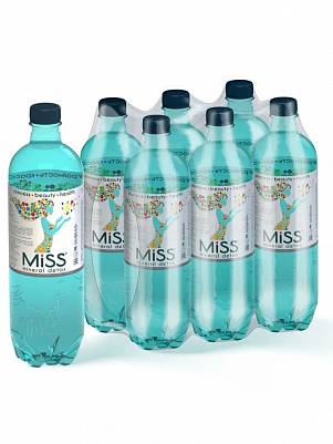 Вода Miss Mineral Detox СТЭЛМАС минеральная лечебно-столовая газ ПЭТ 1л