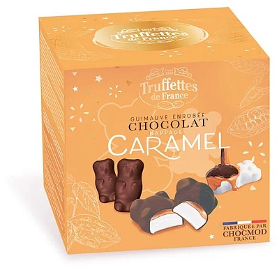 Зефир "Truffettes de France" покрытый горьким шоколадом со сливочной карамелью (в форме мишек) 170гр