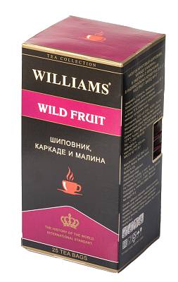Чай WILLIAMS - Wild Fruit  Фруктовый (Шиповник, каркаде, малина). Фольг.конверт 2г*25пак