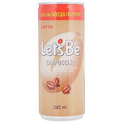 Кофейный напиток Lotte Let's Be Cappuccino б/г ж/б 0,24л