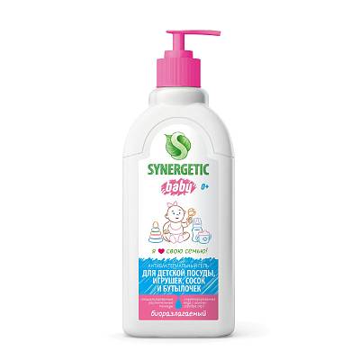 Средство Synergetic Baby биоразлагаемое для мытья детской посуды, сосок, бутылочек 500мл