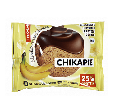 Печенье CHIKALAB ТМ глазированное с начинкой "Банан в шоколаде" флоупак 60гр.