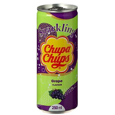 Напиток газированный Chupa Chups со вкусом Grape ж/б 250мл