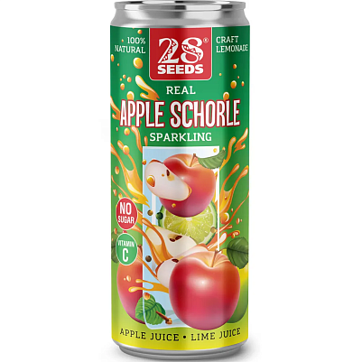 Напиток Real APPLE SCHORLE (Яблочный шорле) безалкогольный среднегазированный с соком,ж/б 0,33 л