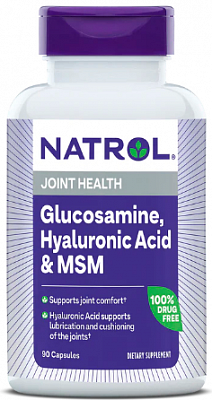 БАД к пище HYALURONIC ACID MSM &GLUCOSAMINE 90 капсул