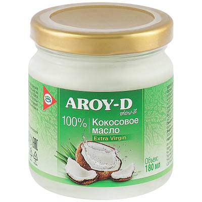 Масло AROY-D кокосовое 100%, 180 мл