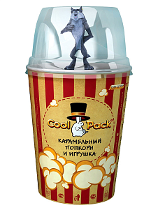 Попкорн "CorinCorn" карамельный в картонном стакане с игрушкой «COOL pack» ,100гр