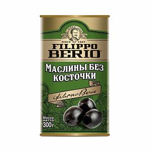 Маслины Filippo berio черные б/к ж/б 300гр