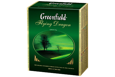 Чай Greenfield Flying Dragon Зеленый 100пакх2г  (Гринфилд)