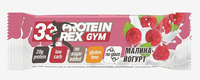 Батончик Rex sport протеиновый Gum малина-йогурт без глазури 60гр