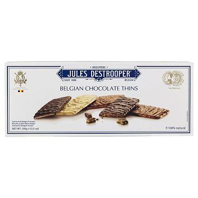 Печенье Jules Destrooper Belgian Chocolate Thins 100гр