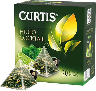 Чай CURTIS HUGO COCKTAIL Зеленый с мятой и лаймом 20пир. (Кертис)