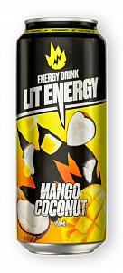 Энергетический напиток Lit Energy со вкусом манго и кокоса б/а ж/б 0,45