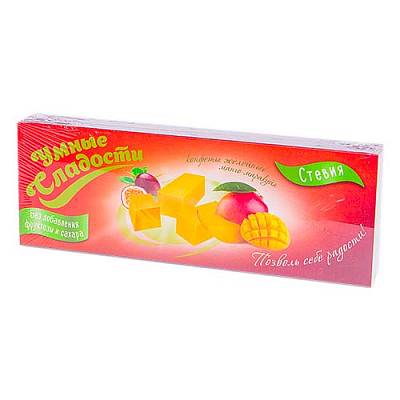 Конфеты Умные сладости желейные манго-маракуйя со стевией 90г