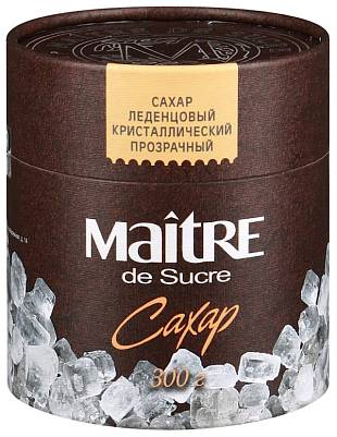 Сахар Maitre de Sucre леденцовый кристаллический прозрачный 300гх6