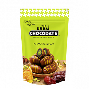 Конфеты Chocodate "Финики с фисташковой пастой и тестом кунафа в молочной шоколаде" дой-пак, 90гр