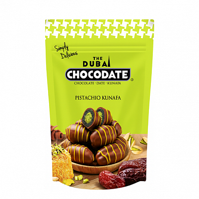 Конфеты Chocodate "Финики с фисташковой пастой и тестом кунафа в молочной шоколаде" дой-пак, 90гр