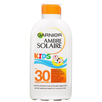 Молочко Garnier Ambre Solaire kids солнцезащитное для детей SPF30 200мл