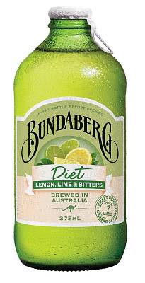 Лимонад Bundaberg Lemon, Lime & Bitters Diet Бандаберг Лимон, Лайм и Пряности Низкокалорийный  ст/б, 375 мл
