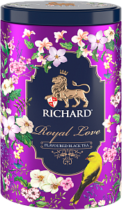 Чай RICHARD ROYAL LOVE Черный крупнолистовой с добавками ж/б 80г (Ричард)