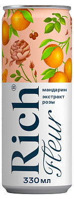 Напиток Rich Fleur из винограда, лимонов и мандаринов с ароматом розы ж/б 0,33л¶