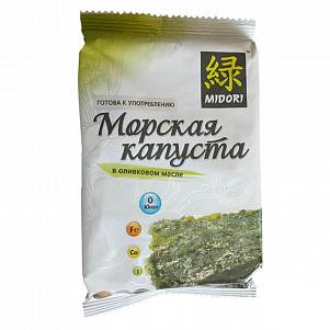 Морская капуста Мидори жареная в оливковом масле 5г