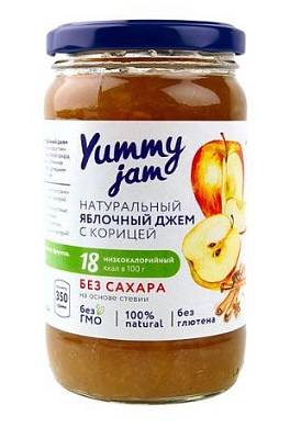Джем Yummy Jam Яблочный с корицей без сахара 350 гр