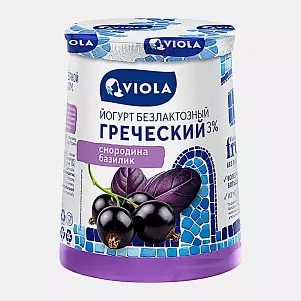 Йогурт FR EE греческий безлактозный с черной смородиной и базиликом 3,0% стакан 140грБЕЗ ЗМЖ