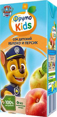 Сок Фруто Kids яблочно-персиковый с 5мес. 0,2л