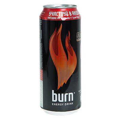 Энергетический напиток Burn ж/б 0,449л (Берн)