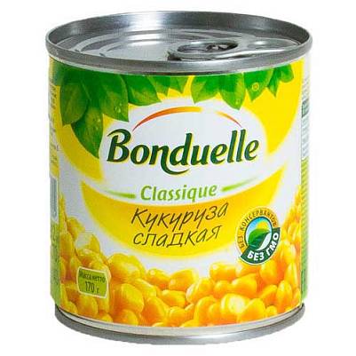Кукуруза Bonduelle сладкая в зернах ж/б  212г (Бондюэль)