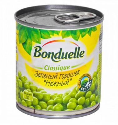 Горошек Bonduelle зеленый ж/б 212г (Бондюэль)