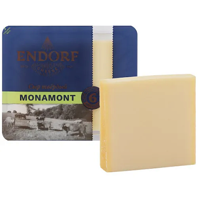 Сыр "Эндорф" Монамонт созревание 6мес твердый 50% термоформаж 200гр БЕЗ ЗМЖ