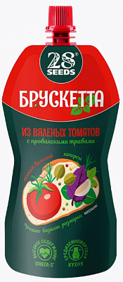 Брускетта 28SEEDS из Вяленых томатов с прованскими травами дой пак 150гр