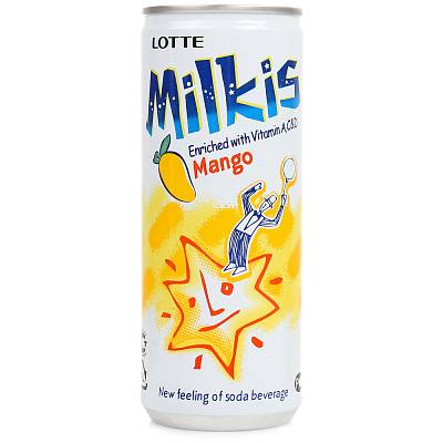 Напиток молокосодержащий Милкис Lotte Манго газ ж/б 0,25л