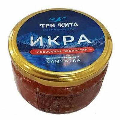 Икра Три Кита лососевая зернистая (Горбуши)  с/б 200гр
