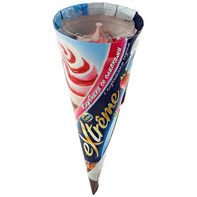 Мороженое Nestle Extreme Intriga Рожок Клубника 73г