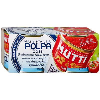 Томаты Mutti Polpa резанные в томатном соке кластер 2штх210г