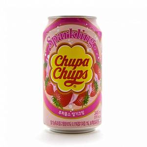 Напиток газированный Chupa Chups Клубника со сливками газ ж/б 0,345 мл (Чупа чупс)