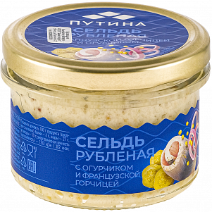 Форшмак Путина "Сельдь рубленная с французской горчицей и огурчиком"ст/б 180гр