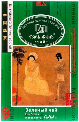 Чай "Тянь Жень" зеленый листовой ВЫСШИЙ картон 100гр