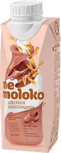 Напиток Nemoloko овсяный шоколадный 3.2%обогащенный кальцием и витамином В2 тетра пак 200мл