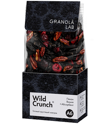 Гранола Wild Crunch со вкусом Вишни,пекан + абсорбент 260г